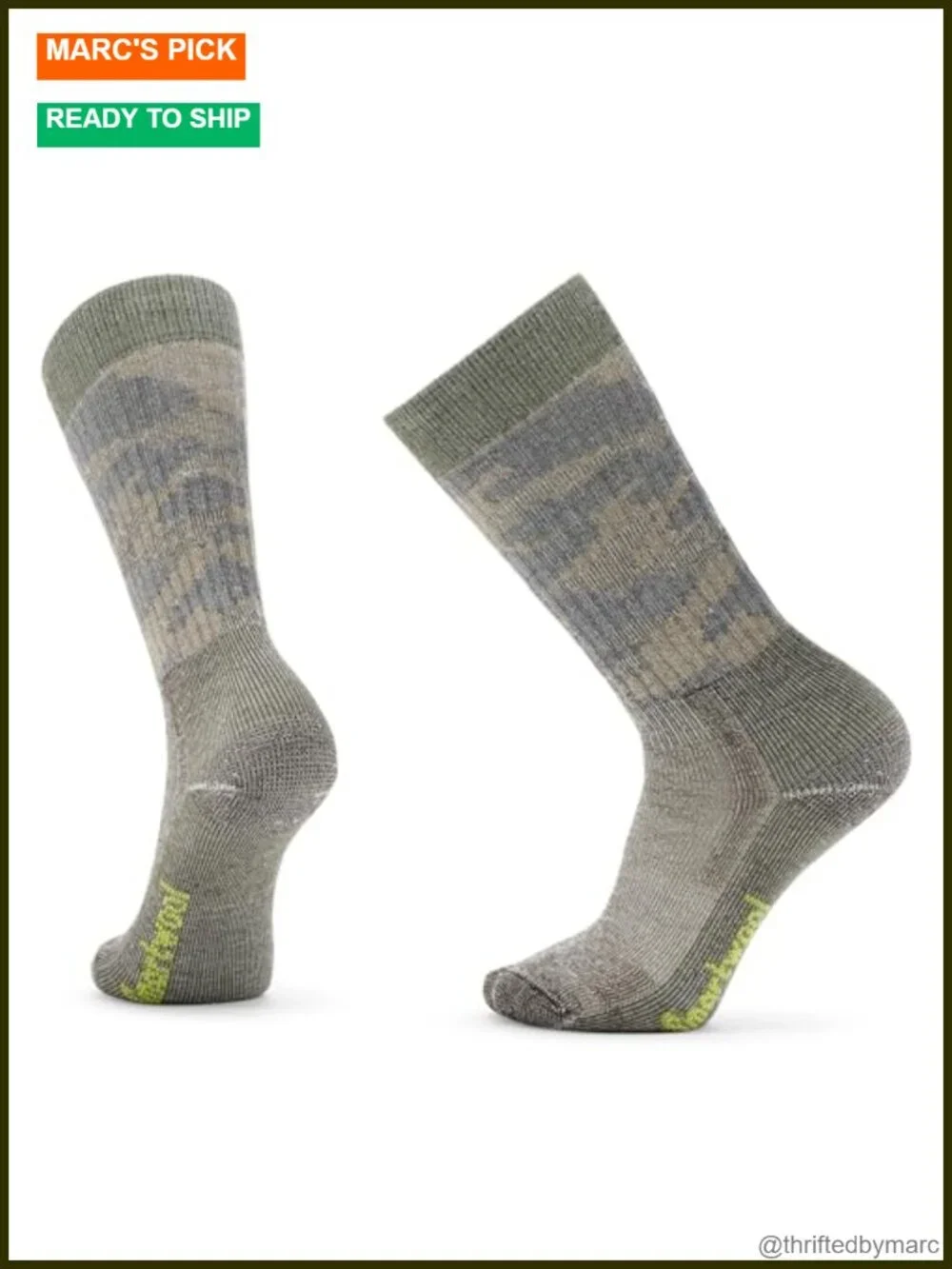 Men's Full Cushion Merino Wool Tall Crew Socks for Hunting